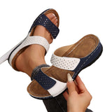 2025 Summer Women Thick Bottom Slippers Large-Size Thick-Sed Fish Mouth Slippers Outside Wearing Beach Shoes HZ0115