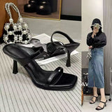 2025 Summer Net Red New Sexy High-Heeled Sandals Women Wear Side-Outfash Fashion With Fine And Cool Drag HZ0115