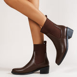 Large-Size Short Boots 2025 Autumn And Winter New Fashion Chelsea Boots Female British Wind Tips And Short Boots HZ0115