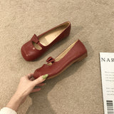 Mori's Round Head Late Wind Literature Soft-Soled Single-Shoe Women 2025 Fairy Vintage Bow Bean Bean Shoes Women's Summer HZ0115