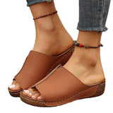 2025 Spring And Summer New Cool Drag Women's Shoes Comfortable Slope And Thick Sole Simple Casual Wear Slippers HZ0115