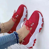 Large-Size Casual Single-Shoe Women 2025 Spring And Autumn New Round Head Thick Bottom Low Help With Flat-Soled Casual Shoes HZ0115
