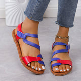 Net Red Candy Color Large-Size Casual Sandals Summer New Women's Shoes Magic Stick Beach Sandals HZ0115