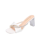 French Transparent High-Heeled Cool Drag Women Wear 2025 Summer New Sandals With Coarse And Crystal Slippers HZ0115