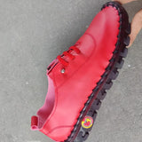 Large-Size Hand-Sewn Soles Of Casual Mother Shoes Soft Soles 2025 New Flat-Soled Round-Headed Single Shoes HZ0115