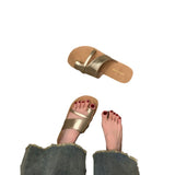 Korean Version Of Retro Toe Slippers Women Wear The 2025 New Niche Soft Bottom Beach Sandals HZ0115