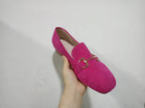 Wish In The Spring Of 2025 New Casual Flat Bottom 40-43 Large-Size Metal Fastener Round Head Lefu Shoes HZ0115