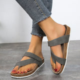 2025 New Summer Flat Sandals Beach Shoes Casual Slippers Round Head Toe Large Beach Shoes HZ0115