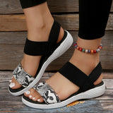 Fish-Billed Sandals Women 2025 New Summer Fairy Wind Casual Fashion Flat-Bottomed Beach Word Flat-Bottomed Sandals HZ0115