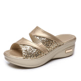 Sandals Women Wear Fashion 2025 New Thick-Soled Loose Pastry Slope And Ladies Fish Mouth Sand Slippers Shoes HZ0115