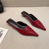 2025 Spring New Temperament Shows Thin Pointed Cat And Baotou Cool Slippers Women Wear Soft Skin And Muller Half Slippers HZ0115