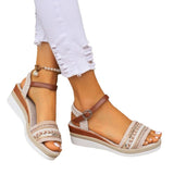 2025 New Large-Size Bottom Slope And Casual Sandals Women's Shoes With Fish Mouth Slope And Thick-Soled Sandals HZ0115