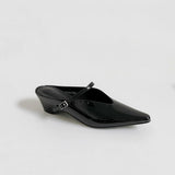 Internal Height Height Half Slippers Female One-Word Buckle Point-And-Head Single Shoe Pedal Temperament Bag Head Shoes HZ0115