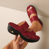 Sandals Women Wear Fashion 2025 New Thick-Soled Loose Pastry Slope And Ladies Fish Mouth Sand Slippers Shoes HZ0115