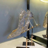 Wedding Shoes Women 2025 New Autumn Wedding Fine Heel High Heels Crystal Shoes Bridesmaids Bridal Shoes Winter Silver Glide HZ0115