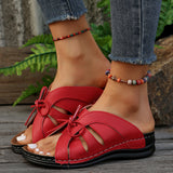 Large-Size Slopes And Slippers Summer New Bow Fish Mouth Cold Slippers Rocking Line Beach Cool Slippers HZ0115