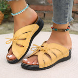 Large-Size Slopes And Slippers Summer New Bow Fish Mouth Cold Slippers Rocking Line Beach Cool Slippers HZ0115