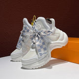 2025 New Bow-Shaped Bridge Bottom Sneakers Spring, Summer, Autumn And Winter Tide Brand Small White Shoes Super Fire Fried Street Old Dad Shoes HZ0115