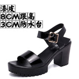 Thick And Thick Waterproof Table Sandals Women High Heel With Heel Toe Model Show Shoes Buckle With Fish Mouth Sandals Shoes Women HZ0115