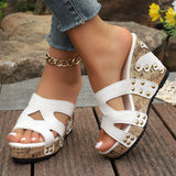 Hot-Sold Rivet Sandals Womenwisheaby Large Size Women's Shoes HZ0115