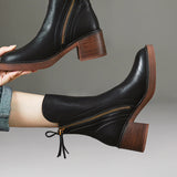 Original `Chelsea Boots Autumn Coarse And Brown Short Boots Lady British Handsome Martin Boots Boots Boots HZ0115