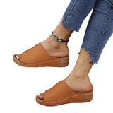2025 Spring And Summer New Cool Drag Women Wear Women's Shoes Comfortable Slope And Thick-Bottomed Slippers Women HZ0115
