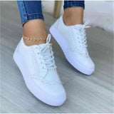 Large-Size 2025 Spring And Summer New Lace Single Shoes Comfortable Casual Women's Shoes Round Head Flat Solid Single Shoes Women HZ0115