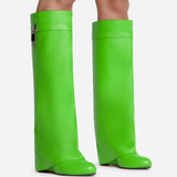 New Autumn And Winter New Locking Slope With Ladies Boots High Heel Tip One-Legged Women's Boots HZ0115