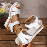 2025 Summer New Women's Slope And Thick-Soled Sandals Large-Size Fish Mouth Outside The Slope Sandals HZ0115