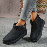 Snow Boots Women In The Autumn And Winter Of 2025 New Korean Version Of The Round Head With Velvet Warm Leisure Flat Cotton Shoes HZ0115