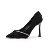 French Girl High Heels Fine Heel Sharp Head Work Shoes Fashion Korean Version Of Net Red Single Shoes Women 2025 Spring And Autumn HZ0115