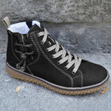 New Snow Boots Women's Flat And Martin Boots Zip-Up Cotton Boots Women's Cotton Shoes HZ0115