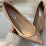 Naked Flat Shoes Women 2025 Spring And Autumn New High-End Commuting Fashion Single Shoes French Light Tip Low Heels HZ0115