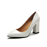 Solid Color High Heels Women's Single Shoes Korean Version Of Thick Heel Sharp Head Light Temperament Workplace Artifact Ultra-High Heel 9CM HZ0115