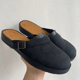 Flat Bottom Slope And Generous Head Behind The Empty Shallow Mouth Men Casual Big Size Single Shoes Sandals Slippers HZ0115