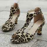 T-Shaped Side-Sided Sandals Women's Fashion Bag Zipper Fish Mouth Sandals Large Summer Wearing High-Heeled Sandals HZ0115