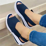 Large-Size 2025 Summer New Thick-Soled Women's Sandals Magic Stick Casual Fish Mouth Sandals Women HZ0115