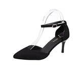 One-×Ölink Buckle Single Shoe 2025 New Spring And Autumn High Heels Women Pointed Black Fine And Professional OL Women's Trend HZ0115
