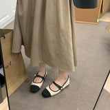 Flat Bottom Head French Mary Jane Women's Shoes 2025 New Small Fragrant Ballet Single Shoes HZ0115