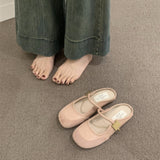 Flat Bottom French Small Fragrant Feng Tou Head Half Slippers Women's Shoes Wear 2025 New Summer Mary Jane Half-Cool Drag HZ0115