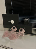 Square-Head Coarse Heeled Fairy Summer Wear 2025 New Fine Heel Buckle With Toe Feather Sandals HZ0115