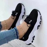 Large-Size Casual Single-Shoe Women 2025 Spring And Autumn New Round Head Thick Bottom Low Help With Flat-Soled Casual Shoes HZ0115
