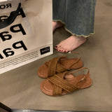 Flat-Soled Sandals Women 2025 New Summer Retro National Fairy Evening Wind Simia Beach Wearing Slippers HZ0115