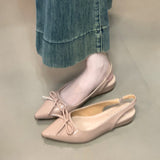 Pink Baotou Sandals Women 2025 New Bow After The Empty Fashion Pointy Shoes HZ0115