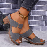 2025 New Women's Slope And Thick Bottom Slippers Large Thick And Fish Mouth Slope And Slippers HZ0115