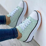 Large-Size Casual Single-Shoe Women's Shoes 2025 New Four-Season Round Head With Thick-Bottomed Canvas Shoes HZ0115