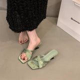 Slope Height Height Cross With Cold Slippers Fairy Shoes Fashion Wear 2025 New Summer Niche High-Heeled Sandals HZ0115