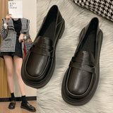 Single-Shoe Women 2025 Autumn And Winter New Chain Middle School Mother Flat Slacker Pedal Pedalle Lep Shoes HZ0115