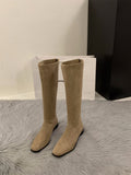 Coarse Heel Tip Velvet Thin Long Boots Women's Shoes 2025 New Autumn And Winter Korean Version Of The Long Boots Knight Boots HZ0115