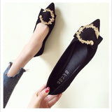 Net Red Fashion Light Mouth Single Shoes Women's 2025 Spring Flat-Bottomed Metal Beans Soft Sole Lazy One-Legged Pedal Women's Shoes HZ0115